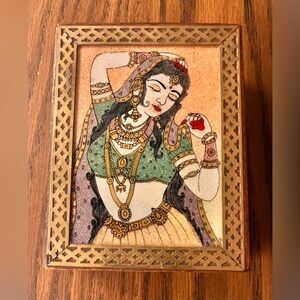 Rajwada Arts Bani‎ Thani Painting Multipurpose Box With Brass Beading